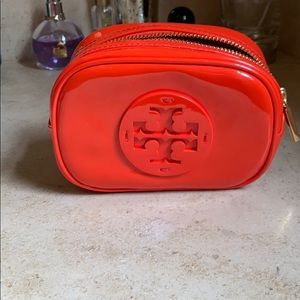Orange Tory Burch Cosmetics Case